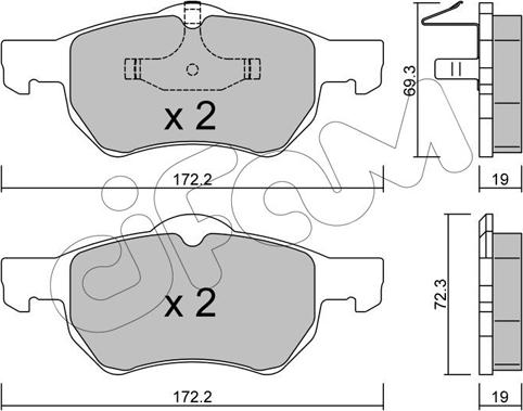 Cifam 822-523-0 - Kit pastiglie freno, Freno a disco autozon.pro