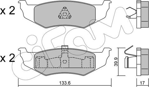 Cifam 822-522-0 - Kit pastiglie freno, Freno a disco autozon.pro