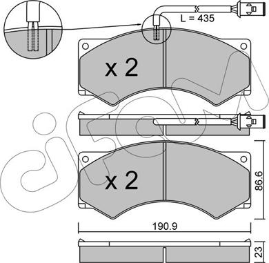 Cifam 822-579-1 - Kit pastiglie freno, Freno a disco autozon.pro