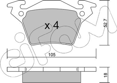 Cifam 822-574-0 - Kit pastiglie freno, Freno a disco autozon.pro