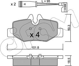 Ashika 510529 - Kit pastiglie freno, Freno a disco autozon.pro