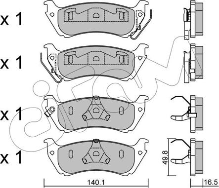 Cifam 822-570-0 - Kit pastiglie freno, Freno a disco autozon.pro