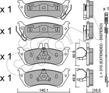 Cifam 822-570-1K - Kit pastiglie freno, Freno a disco autozon.pro