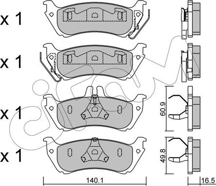 Cifam 822-570-1 - Kit pastiglie freno, Freno a disco autozon.pro