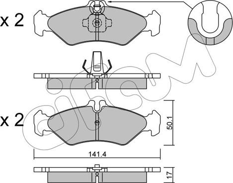 Cifam 822-571-0 - Kit pastiglie freno, Freno a disco autozon.pro