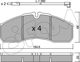 Cifam 822-578-3K - Kit pastiglie freno, Freno a disco autozon.pro