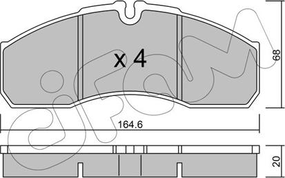 Cifam 822-578-3 - Kit pastiglie freno, Freno a disco autozon.pro