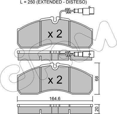 Cifam 822-578-7 - Kit pastiglie freno, Freno a disco autozon.pro