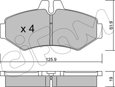 Cifam 822-572-0 - Kit pastiglie freno, Freno a disco autozon.pro