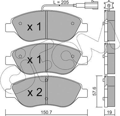 Cifam 822-577-0 - Kit pastiglie freno, Freno a disco autozon.pro