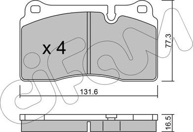 Cifam 822-695-0 - Kit pastiglie freno, Freno a disco autozon.pro