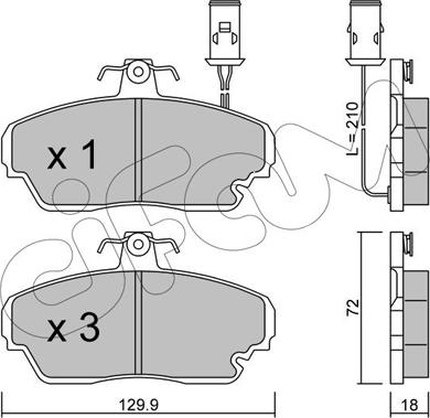 Cifam 822-690-0 - Kit pastiglie freno, Freno a disco autozon.pro