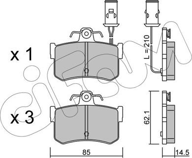 Cifam 822-691-0 - Kit pastiglie freno, Freno a disco autozon.pro