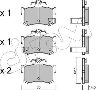 Cifam 822-691-1 - Kit pastiglie freno, Freno a disco autozon.pro