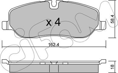 Cifam 822-693-0 - Kit pastiglie freno, Freno a disco autozon.pro