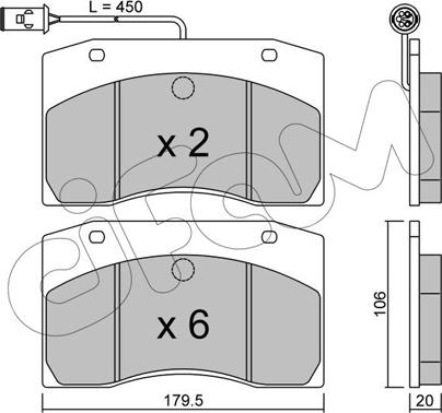 Cifam 822-649-0 - Kit pastiglie freno, Freno a disco autozon.pro