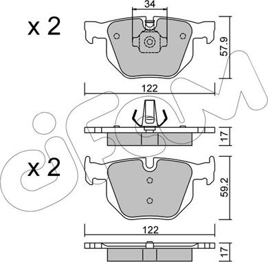 Cifam 822-644-4 - Kit pastiglie freno, Freno a disco autozon.pro