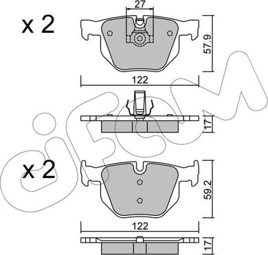 Cifam 822-644-0 - Kit pastiglie freno, Freno a disco autozon.pro