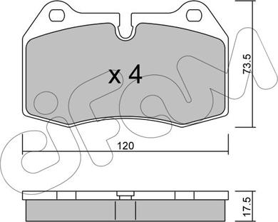 Cifam 822-645-0 - Kit pastiglie freno, Freno a disco autozon.pro