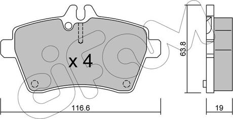 Cifam 822-646-0 - Kit pastiglie freno, Freno a disco autozon.pro