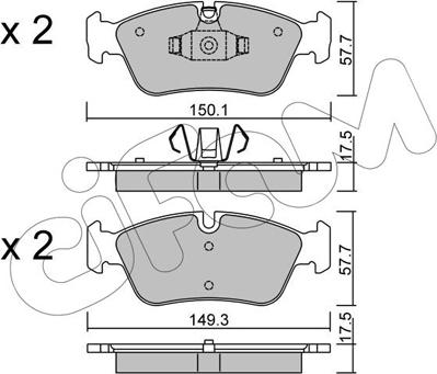 Cifam 822-640-0 - Kit pastiglie freno, Freno a disco autozon.pro