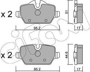 Cifam 822-641-0 - Kit pastiglie freno, Freno a disco autozon.pro