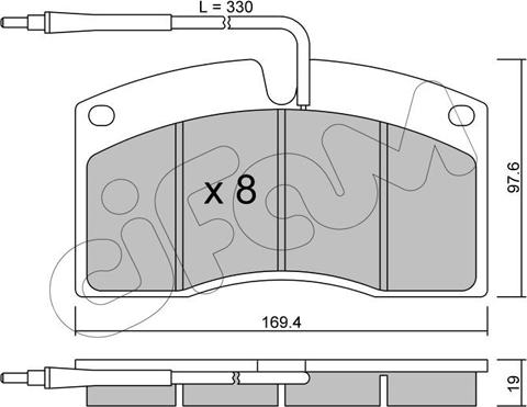 Cifam 822-648-0 - Kit pastiglie freno, Freno a disco autozon.pro