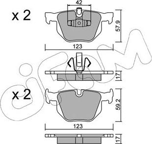 Cifam 822-643-0 - Kit pastiglie freno, Freno a disco autozon.pro