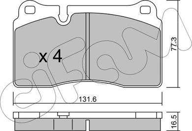 Cifam 822-659-0 - Kit pastiglie freno, Freno a disco autozon.pro