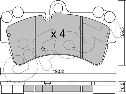 Cifam 822-654-0 - Kit pastiglie freno, Freno a disco autozon.pro