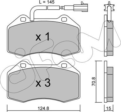 Cifam 822-651-1 - Kit pastiglie freno, Freno a disco autozon.pro