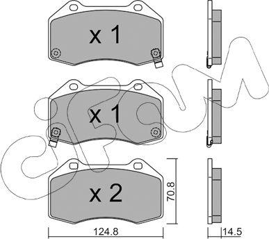 Cifam 822-651-3 - Kit pastiglie freno, Freno a disco autozon.pro