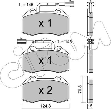 Cifam 822-651-2 - Kit pastiglie freno, Freno a disco autozon.pro