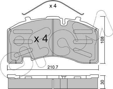 Cifam 822-652-0 - Kit pastiglie freno, Freno a disco autozon.pro