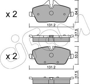 Cifam 822-664-0 - Kit pastiglie freno, Freno a disco autozon.pro