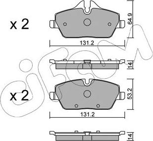 Cifam 822-664-2 - Kit pastiglie freno, Freno a disco autozon.pro