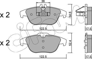 Cifam 822-666-0 - Kit pastiglie freno, Freno a disco autozon.pro