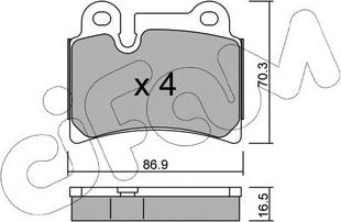 Cifam 822-660-0 - Kit pastiglie freno, Freno a disco autozon.pro