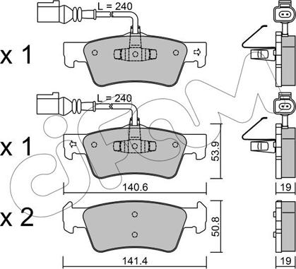 Cifam 822-661-0 - Kit pastiglie freno, Freno a disco autozon.pro