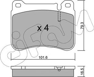 Cifam 822-668-0 - Kit pastiglie freno, Freno a disco autozon.pro