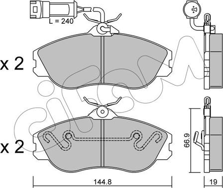 Cifam 822-663-1 - Kit pastiglie freno, Freno a disco autozon.pro