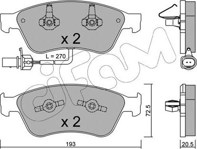 Cifam 822-662-0 - Kit pastiglie freno, Freno a disco autozon.pro