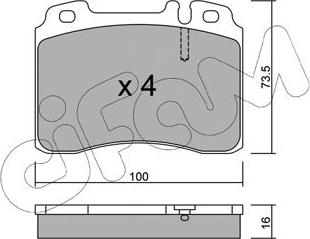 Cifam 822-667-1 - Kit pastiglie freno, Freno a disco autozon.pro