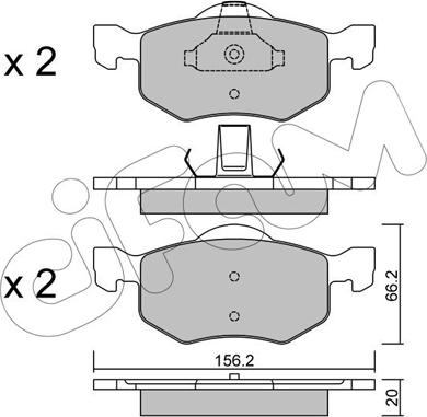 Cifam 822-609-0 - Kit pastiglie freno, Freno a disco autozon.pro