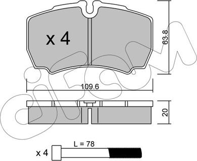 Cifam 822-604-0 - Kit pastiglie freno, Freno a disco autozon.pro