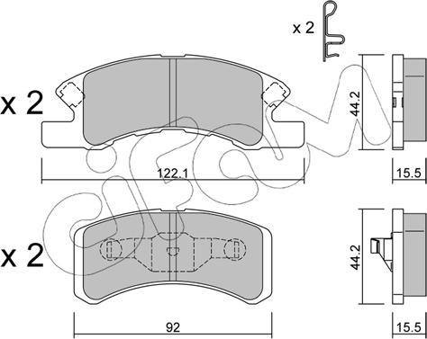 Cifam 822-605-0 - Kit pastiglie freno, Freno a disco autozon.pro