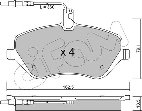 Cifam 822-601-0 - Kit pastiglie freno, Freno a disco autozon.pro