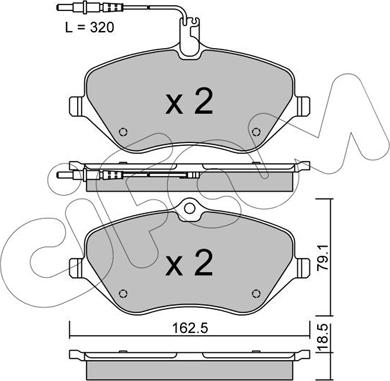 Cifam 822-601-1 - Kit pastiglie freno, Freno a disco autozon.pro