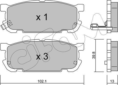 Cifam 822-608-0 - Kit pastiglie freno, Freno a disco autozon.pro