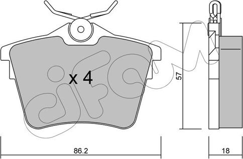 Cifam 822-602-0 - Kit pastiglie freno, Freno a disco autozon.pro